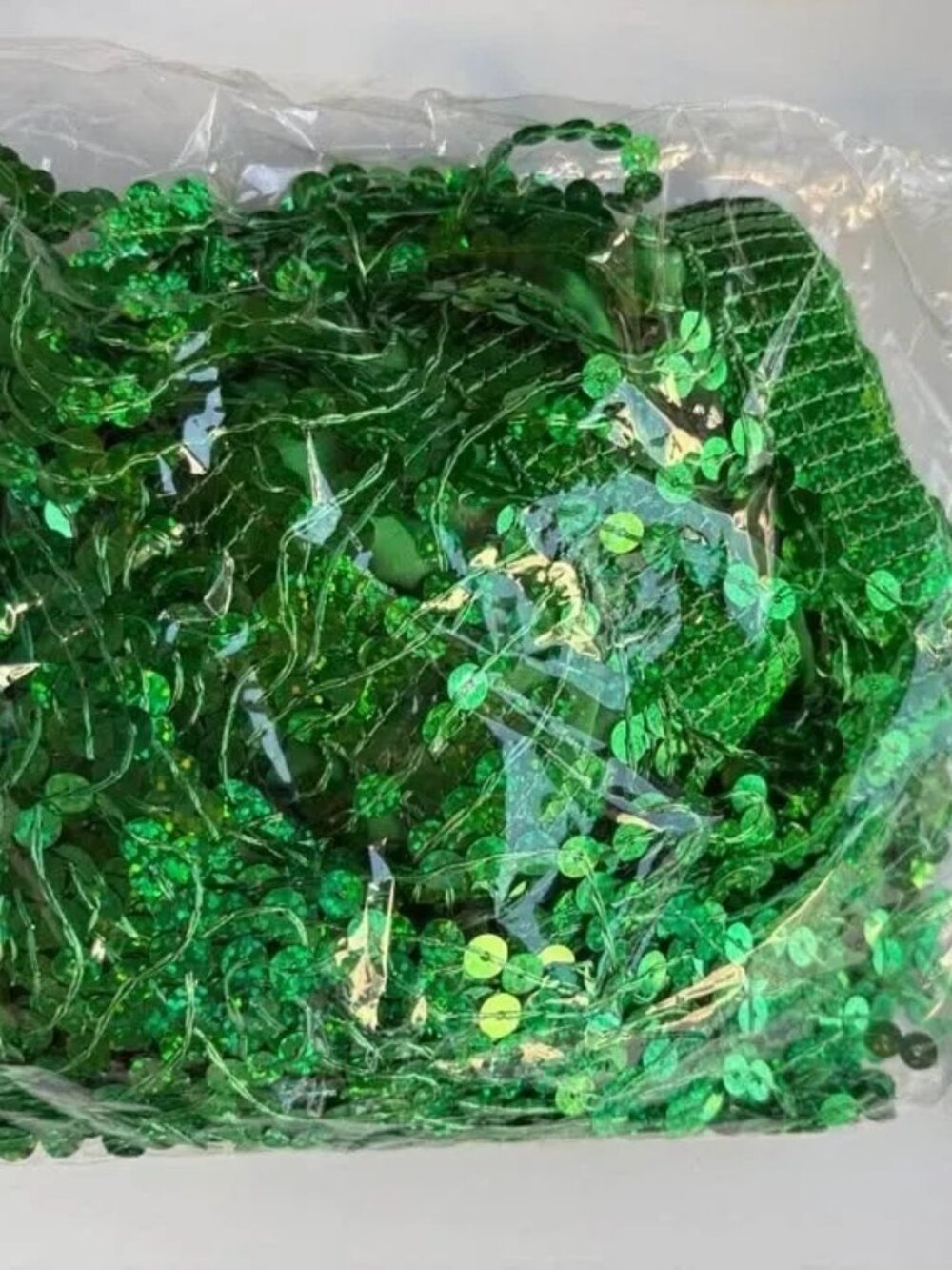 Custom made Women’s Green Goddess / Poison Ivy Costume Size Small Sequin Set - Picture 8 of 9